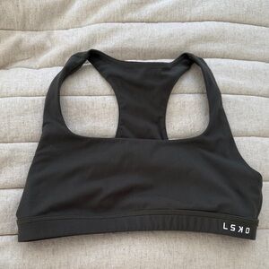 LSKD olive green sports bra